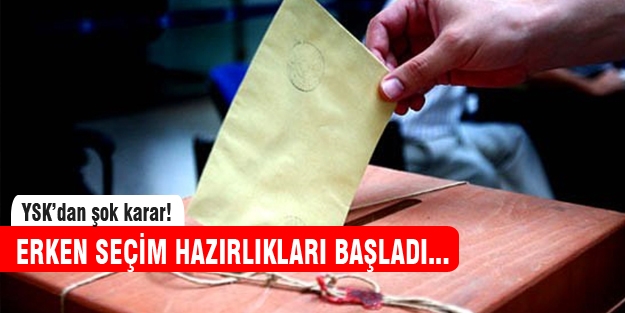 YSK erken seçim hazırlığına başladı