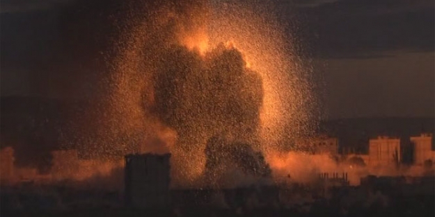 IŞİD YPG'nin mühimmat deposunu vurdu