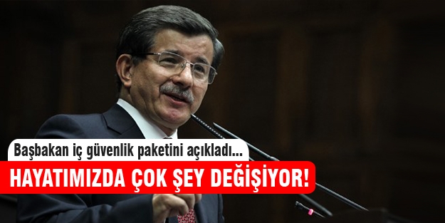 Davutoğlu iç güvenlik paketini açıkladı