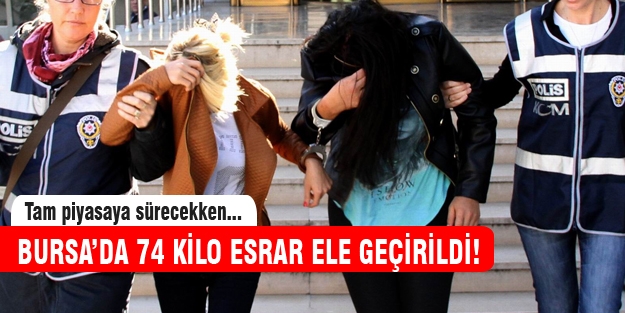 Bursa'da 74 kilo esrar ele geçirildi!
