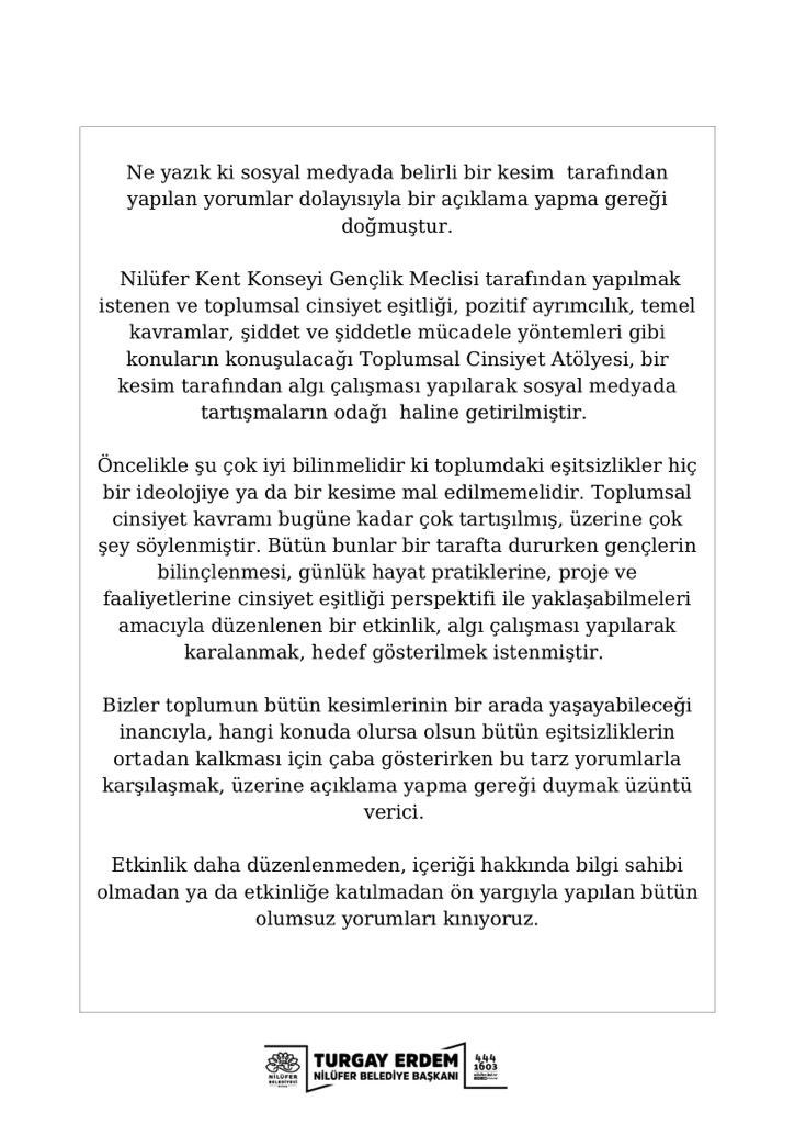 İçişleri Bakanlığı’ndan Nilüfer Belediyesi’ne LGBT incelemesi