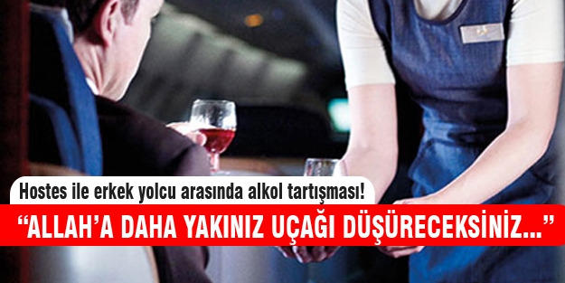 Uçakta alkol servisi anonsu olay yarattı