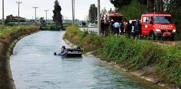 Sulama kanalında feci kaza: 3 ölü 1 yaralı
