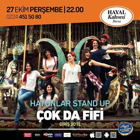 Bursa'da 7 kadın bir stand up!