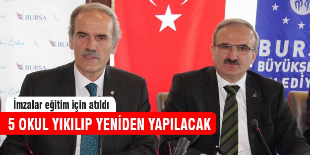 Bursa'da 5 okul yıkılıp yeniden yapılacak!