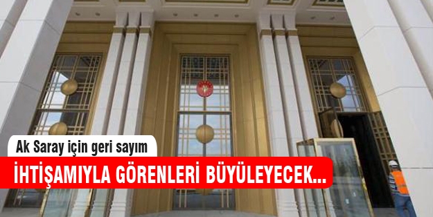 Ak Saray Cumhuriyet resepsiyonuna hazırlanıyor