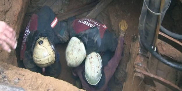 İSKİ çalışmasında toprak kayması