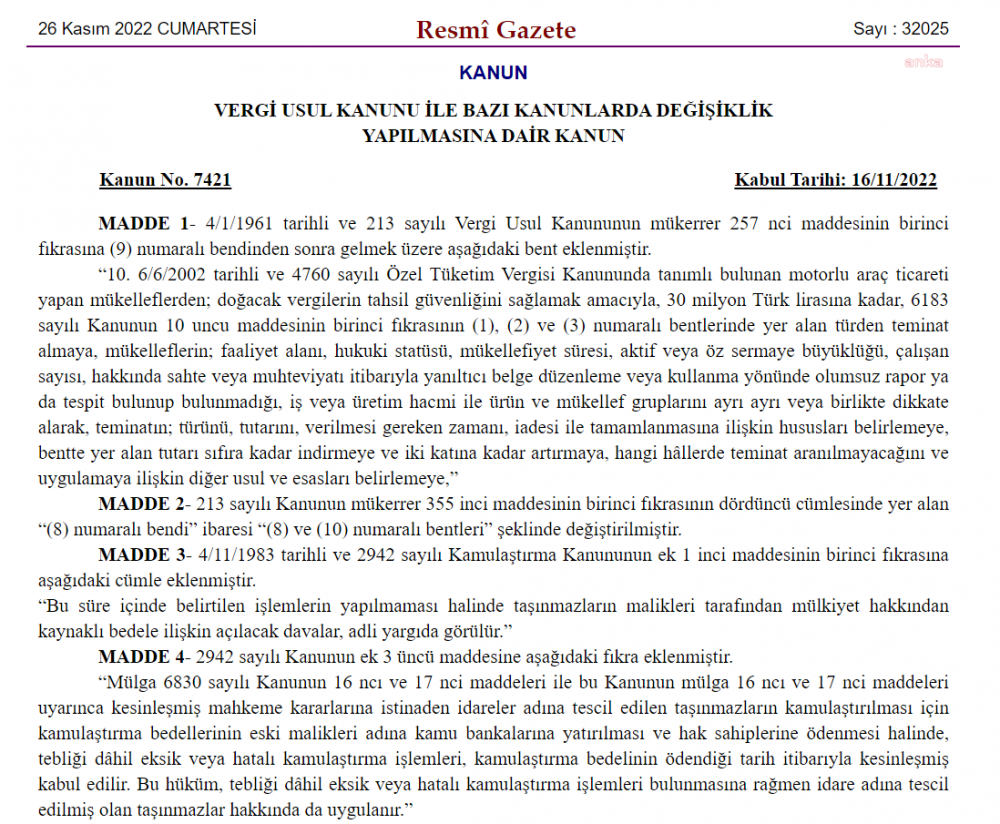 Cemevleri ile ilgili kanun maddesi Resmi Gazete'de yayımlandı