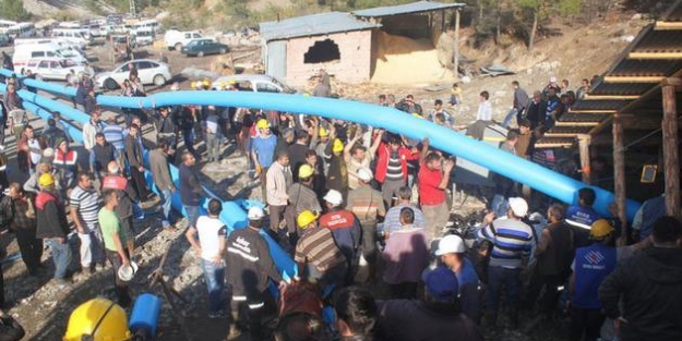 Maden ocağında mahsur kalan işçinin eşi doğum yaptı