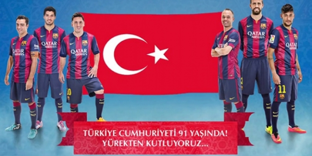 Barça'dan 29 Ekim mesajı!