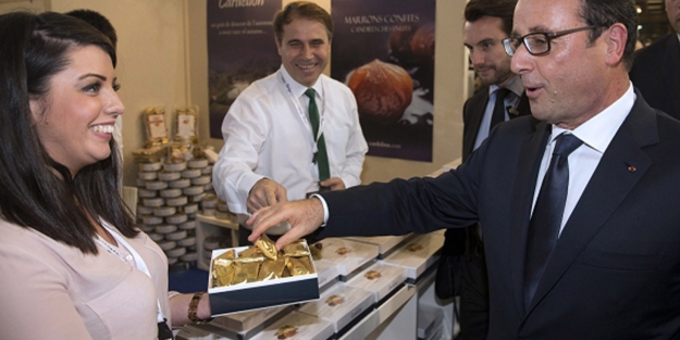 Fransa Cumhurbaşkanı kestane şekerine bayıldı