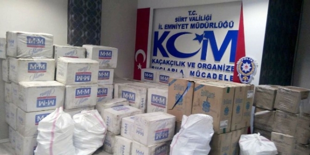 Siirt’te 104 Bin 790 Paket Kaçak Sigara Ele Geçirildi