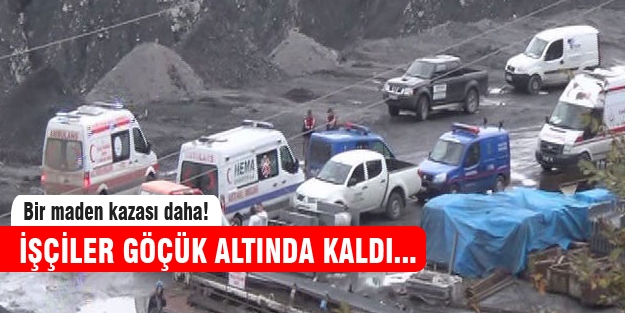 Madende göçük! 2 işçi göçük altında