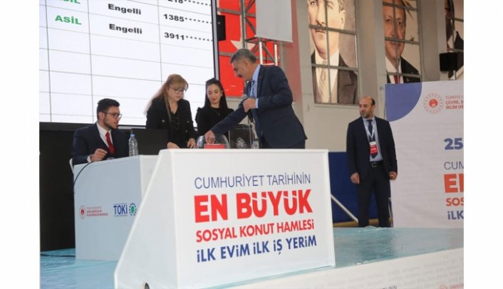 250 konut için kura çekimi gerçekleştirildi!