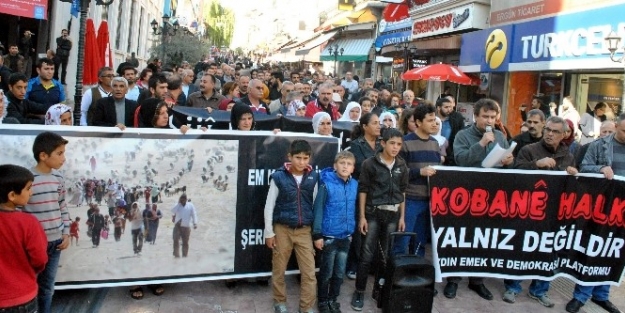 Aydın’da Kobani Protestosu