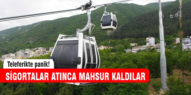 Teleferikte panik!