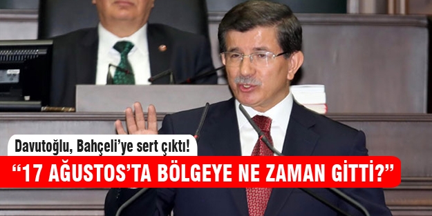Davutoğlu grup toplantısında Bahçeli'yi eleştirdi