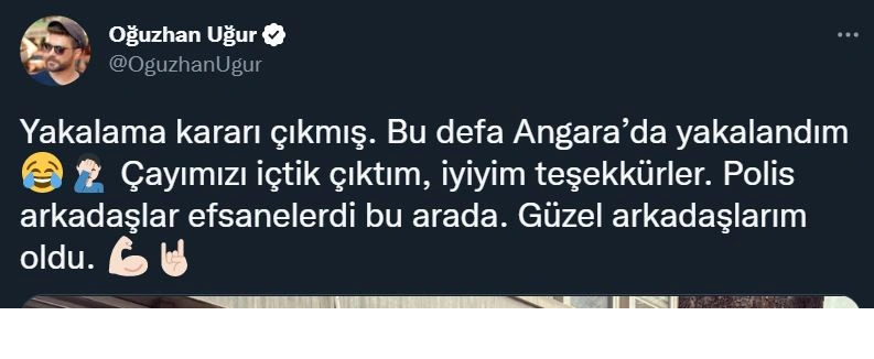 Oğuzhan Uğur, gözaltına alındı