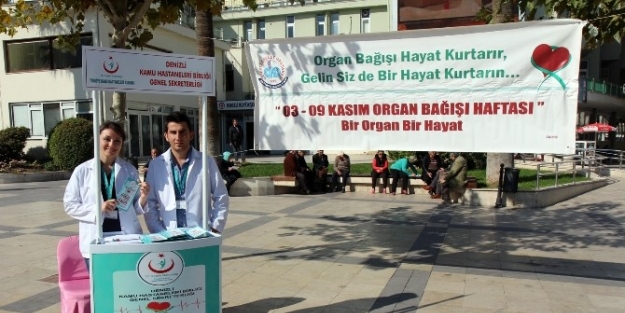 Denizli’de Organ Bağışı İçin Stant Kuruldu