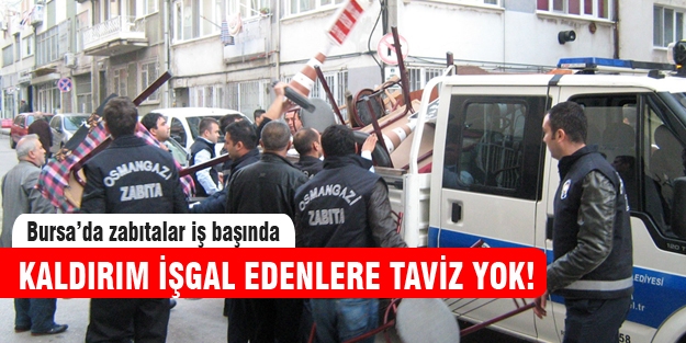 Zabıtadan kaldırım işgaline geçit yok!