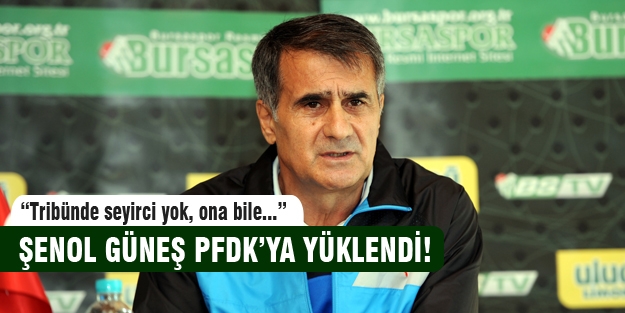 Şenol Güneş PFDK'ya yüklendi!