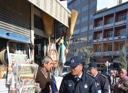Ereğli’de Kaldırım İşgali Yapan Esnaflar Uyarıldı