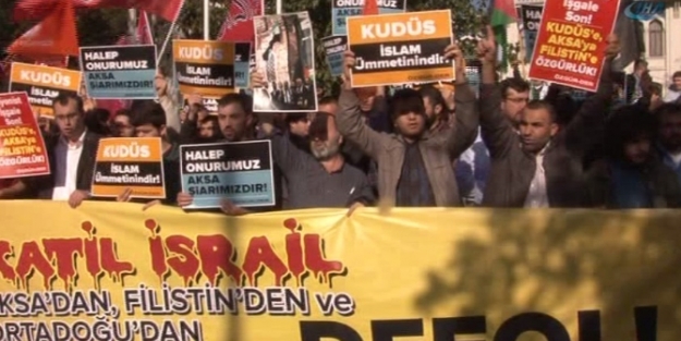 Fatih'te İsrail'e tepki!