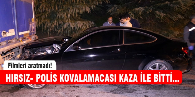 Hırsızlar kaçtı polis kovaladı