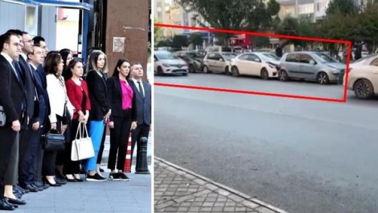 Saygı duruşu sırasında  6 araç birbirine girdi