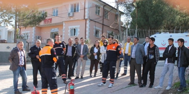 Afad, Polateli İlçesinde Yangın Tatbikatı Yaptı