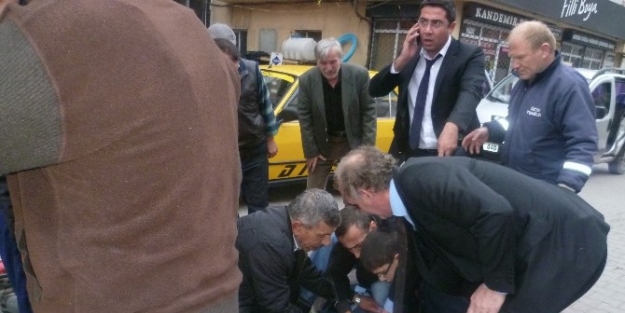 Cenazeye Geldi, Kazada Ağır Yaralandı