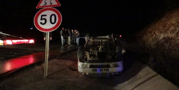 Virajı alamayan otomobil takla attı, 4 yaralı